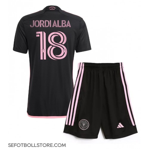 Inter Miami Jordi Alba #18 Replika babykläder Bortaställ Barn 2024-25 Kortärmad (+ korta byxor)